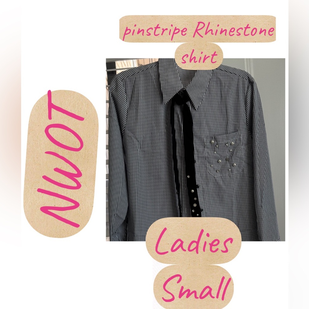 Alice Blue Black and White Striped Blouse